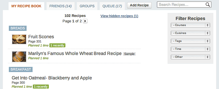 Recipes Share Import Search Plan